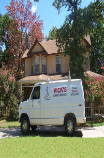 Image Of Carpet Cleaning Van At Customer's Home